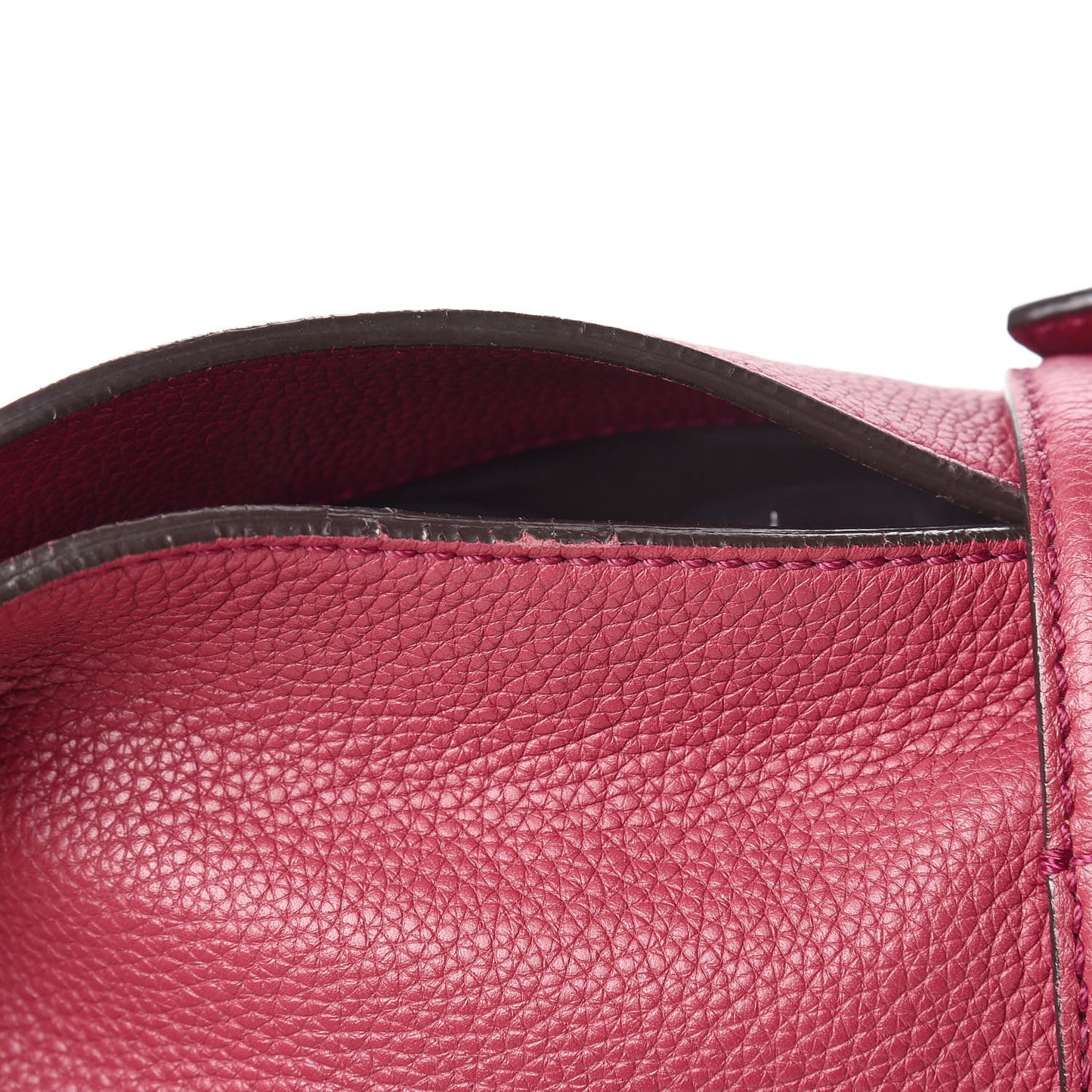 Vitello Small Clasp Top Hobo Bag Amarena