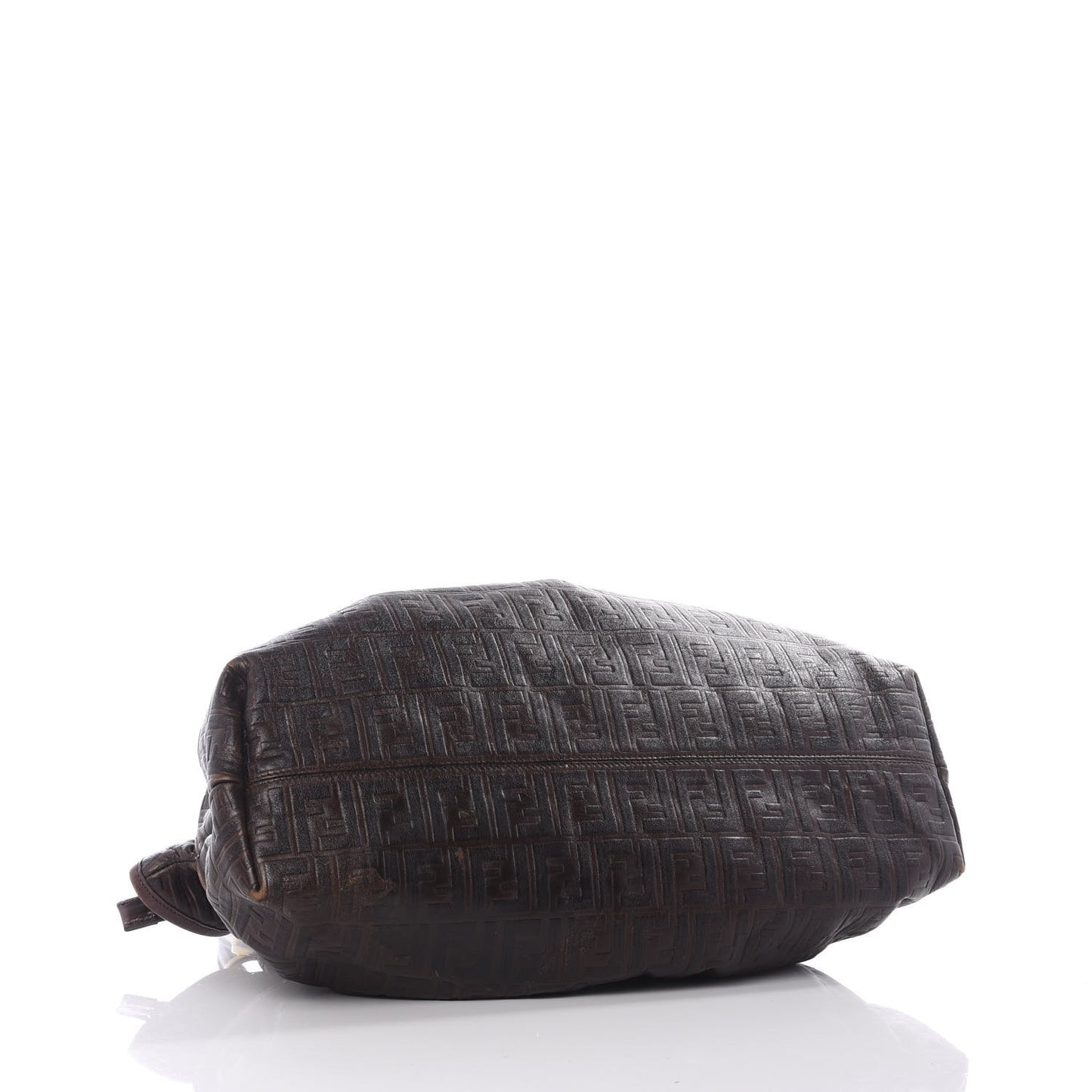 Vitello Bottalato FF Embossed Large Chef Shopper Tote Chocolate