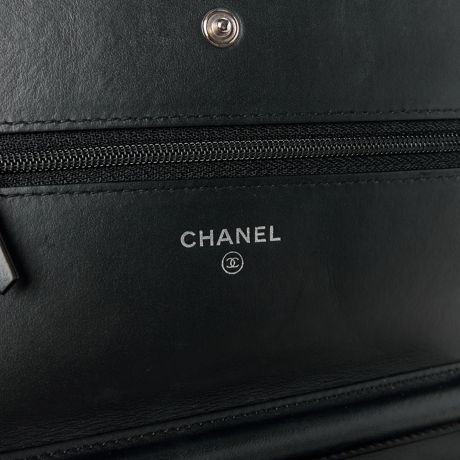 Chanel Calfskin Quilted Boy Wallet On Chain WOC Black 6 of 12