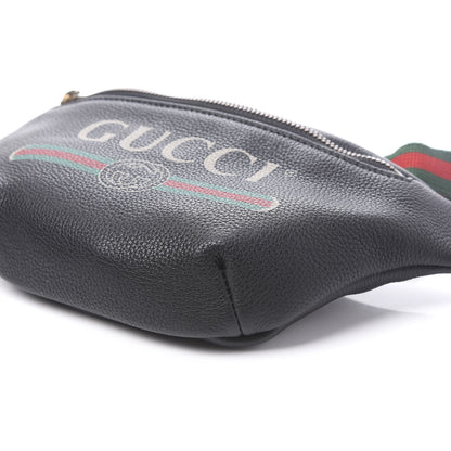 Gucci Grained Calfskin Small Logo Belt Bag Black 9 of 9