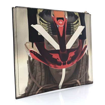Givenchy Coated Canvas Tribal Girl Print Large Antigona Pouch 2 of 11