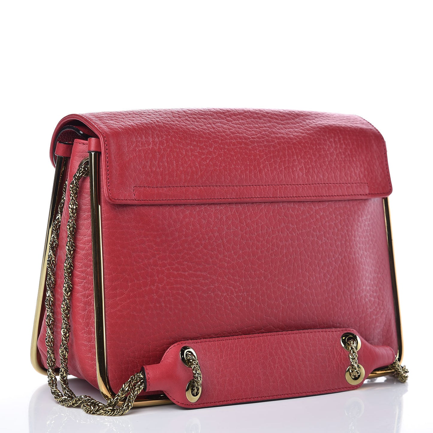 Grained Calfskin Medium Sally Flap Bag Red