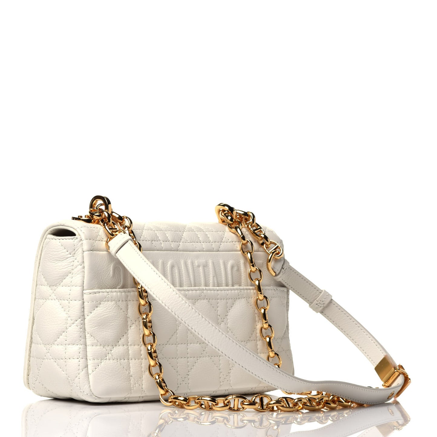 Lambskin Cannage Small Caro Bag Ivory