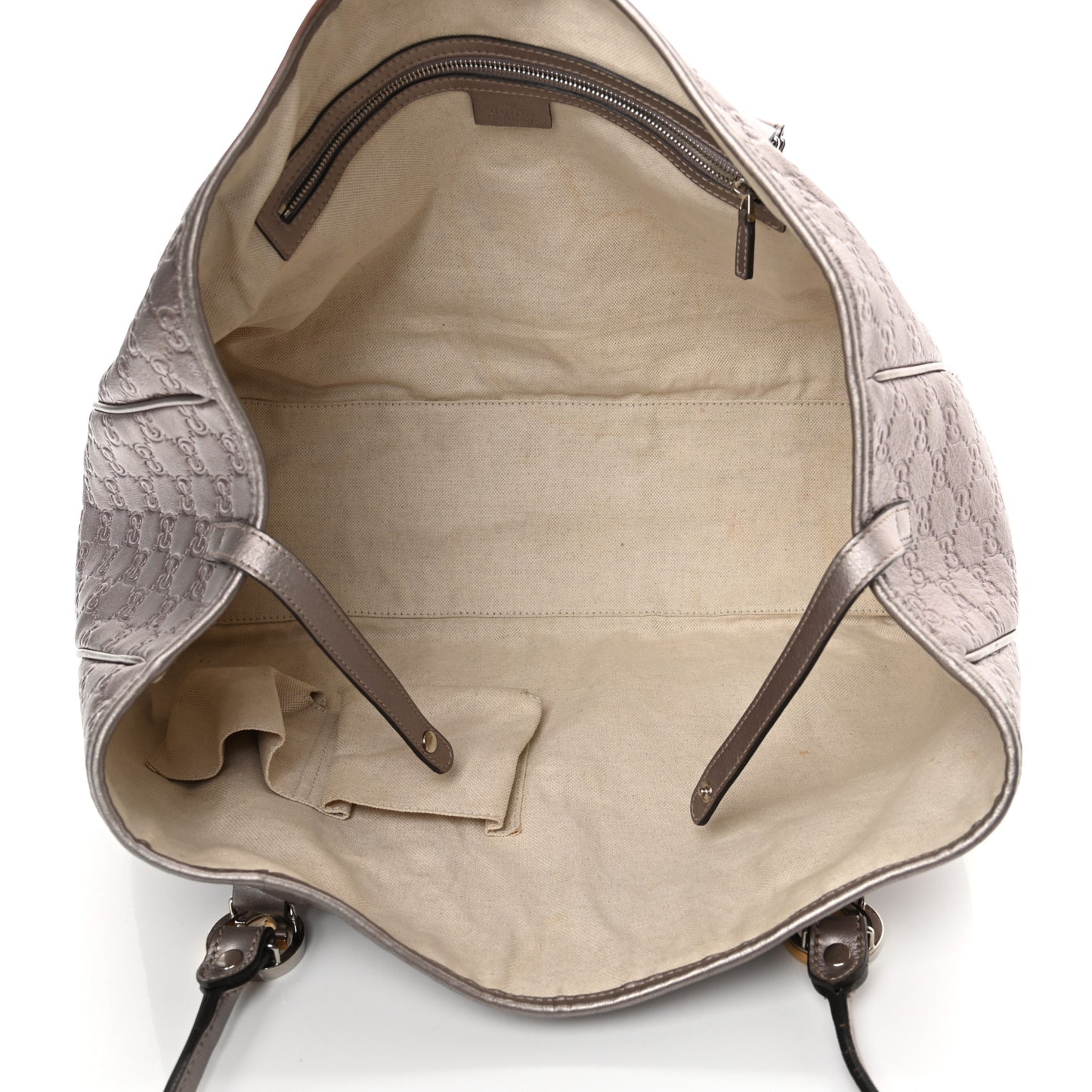 Metallic Guccissima Large GG Twins Tote Mauve