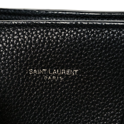 Saint Laurent Grained Calfskin Small Supple Sac De Jour Black 8 of 13