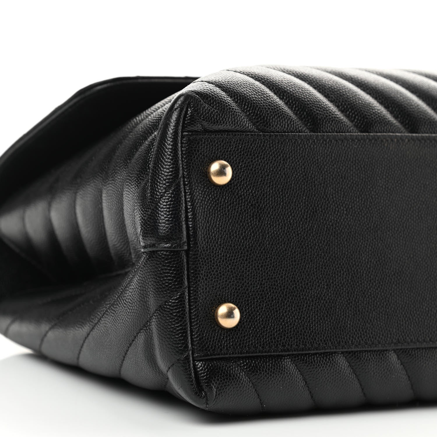 Chanel Caviar Chevron Quilted Medium Coco Handle Flap Black 9 of 10