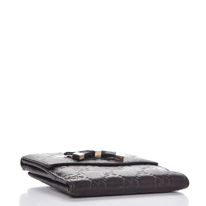 Gucci Guccissima Princy French Flap Wallet Chocolate Brown 4 of 8