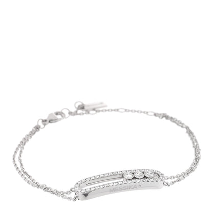 Messika 18K White Gold Diamond Move Classique Pave Bracelet 1 of 4