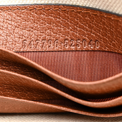 Gucci X MLB GG Monogram NY Yankees Zip Wristlet Pouch Beige Ruggine Ivory 7 of 9