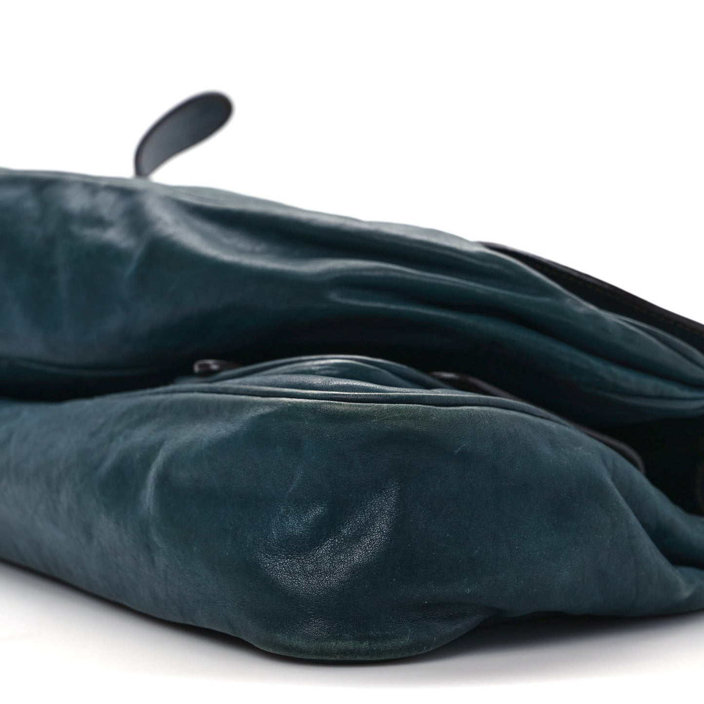 Calfskin Medium Gaucho Double Saddle Bag Dark Blue