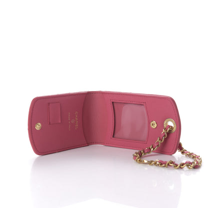 Chanel Lambskin Quilted Chanel 19 Luggage Tag Pink 5 of 8
