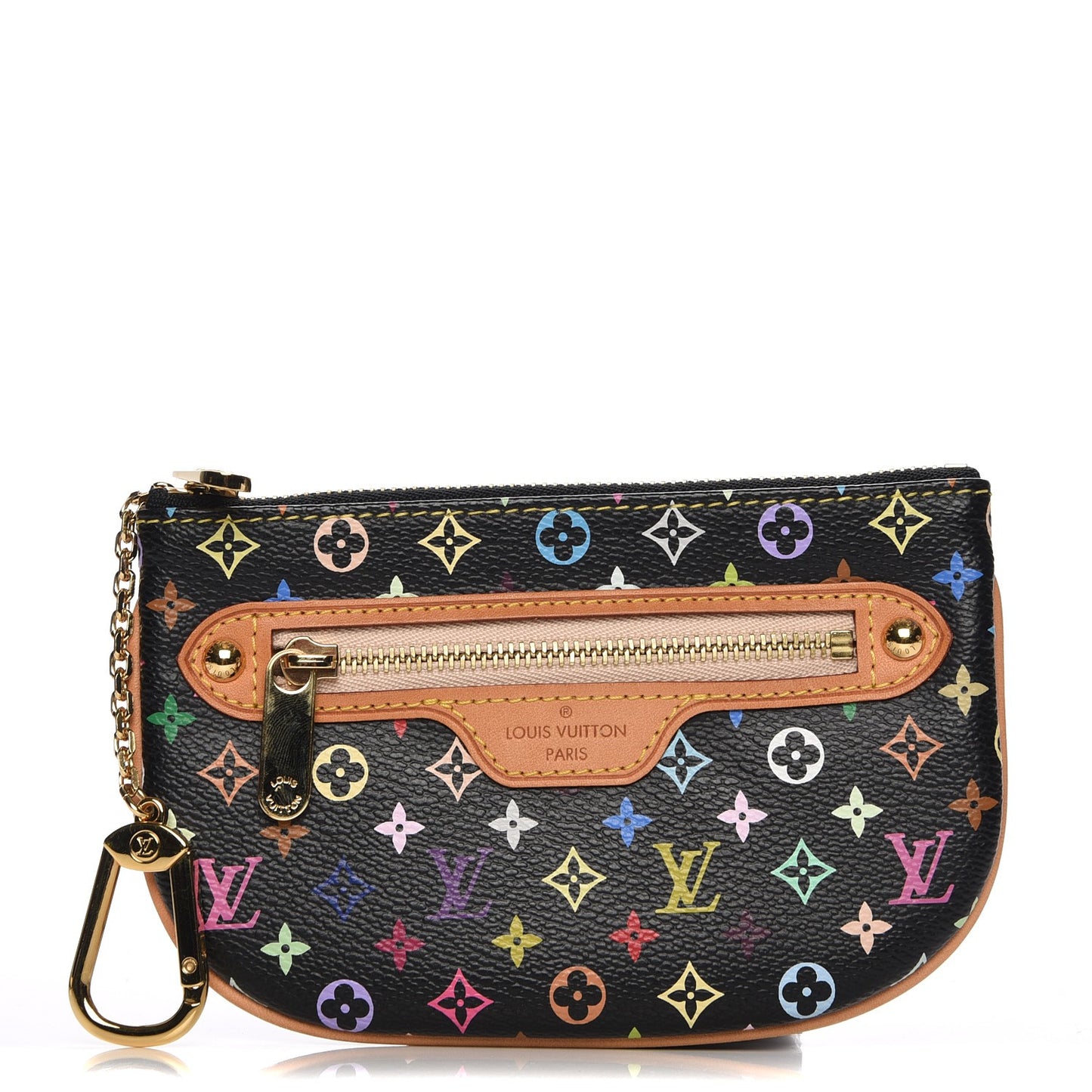 Monogram Multicolor Pochette Plate MM Black