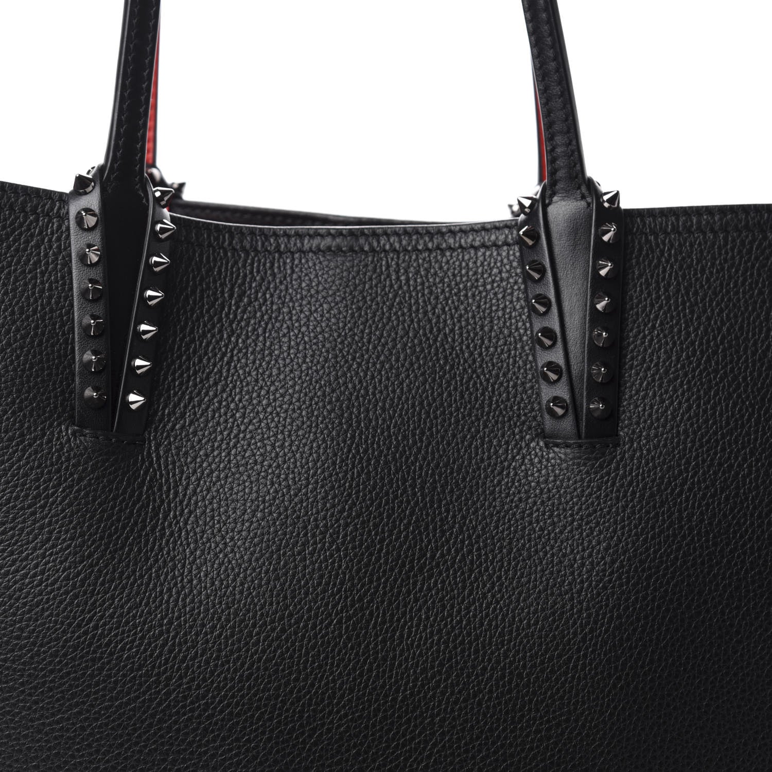 Christian Louboutin Calfskin Spikes East West Cabata Tote Black 10 of 10