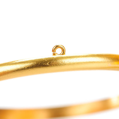 Chanel Pearl Crystal Large Palm Tree Cuff Gold 4 of 5