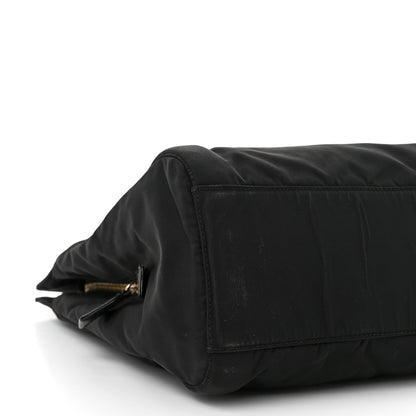Prada Tessuto Nylon Acciaio Chain Shoulder Bag Black 10 of 11