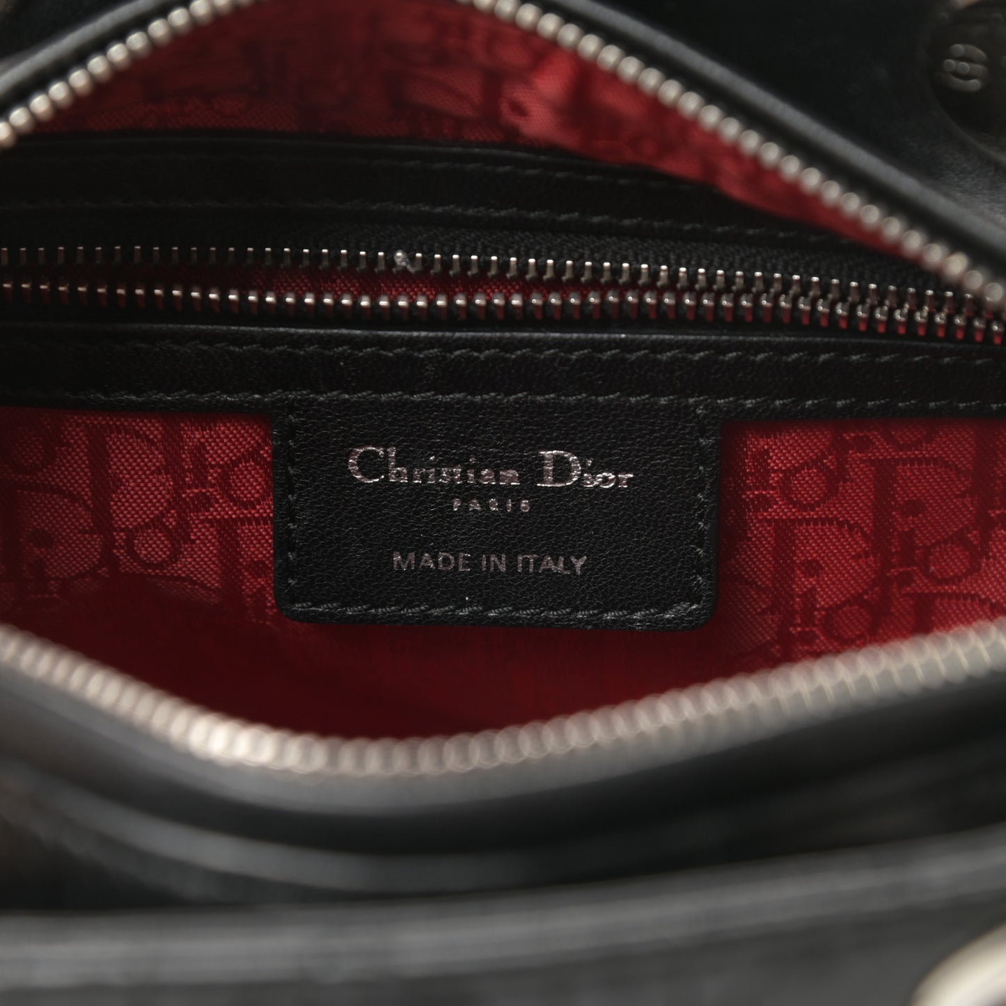 Lambskin Cannage Medium Lady Dior Black