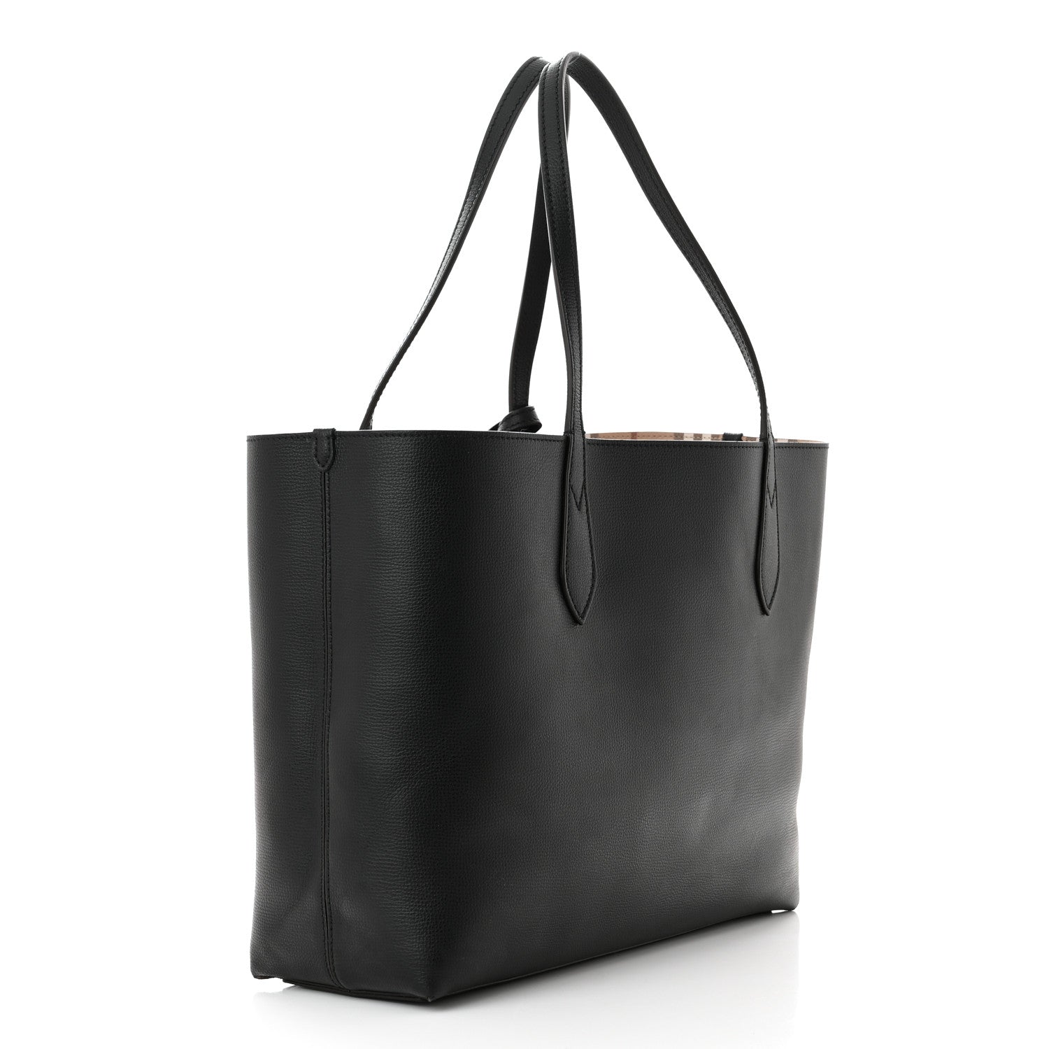 Burberry Haymarket Check Medium Reversible Tote Black 5 of 18