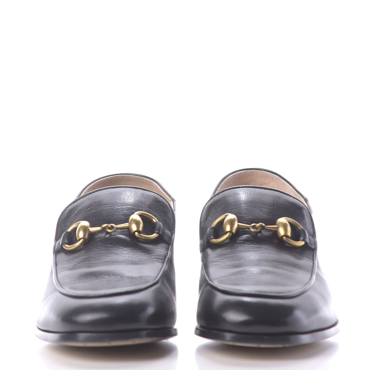 Goatskin Crystal Womens Horsebit Loafers 35 Black