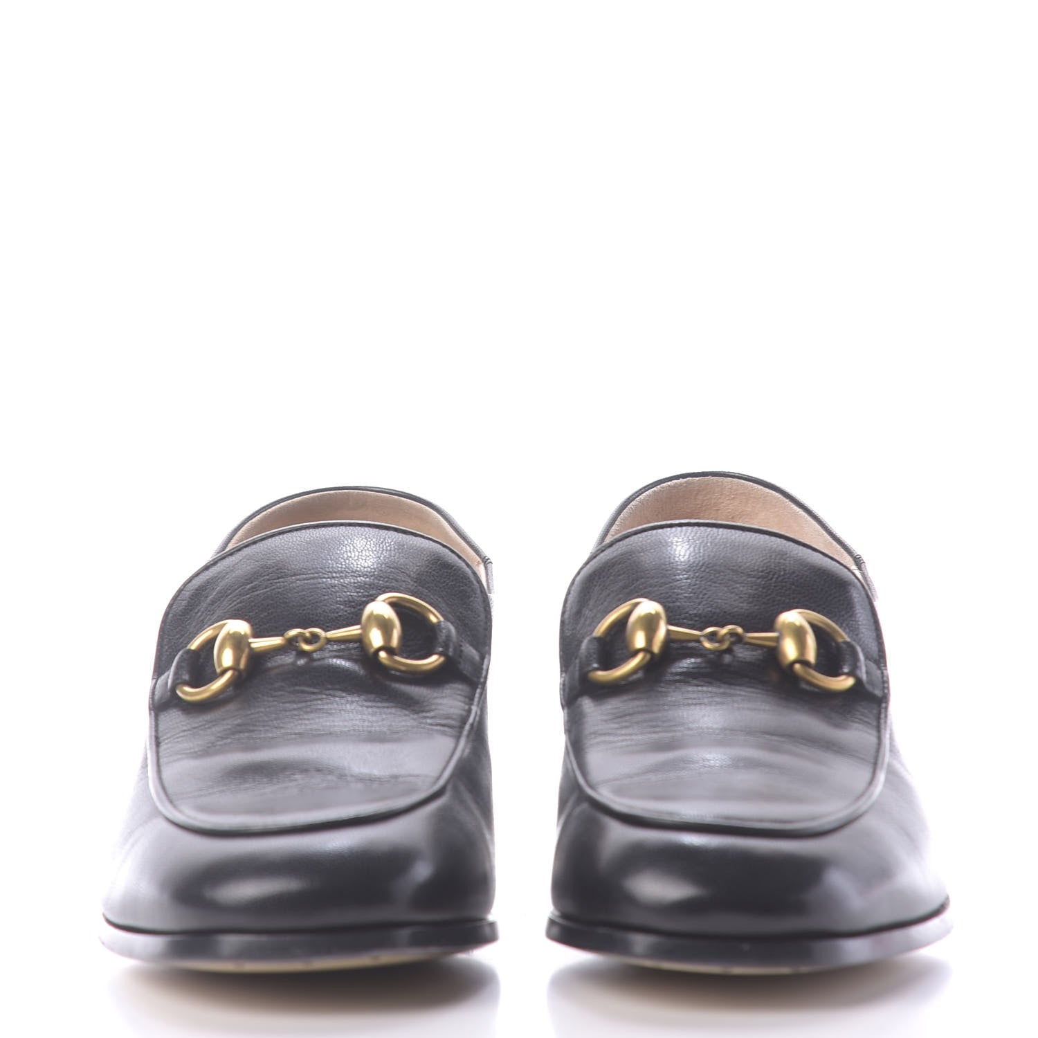 Gucci Goatskin Crystal Womens Horsebit Loafers 35 Black 2 of 13