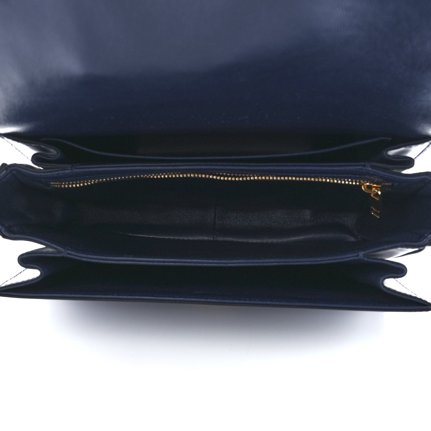 Shiny Calfskin Medium Triomphe Navy Blue