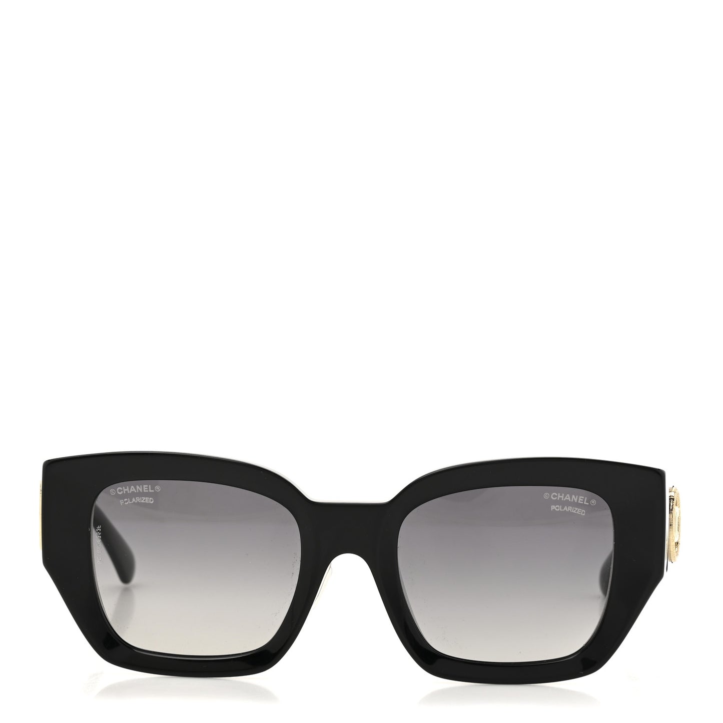 Acetate Polarized Square Sunglasses 5506-A Black