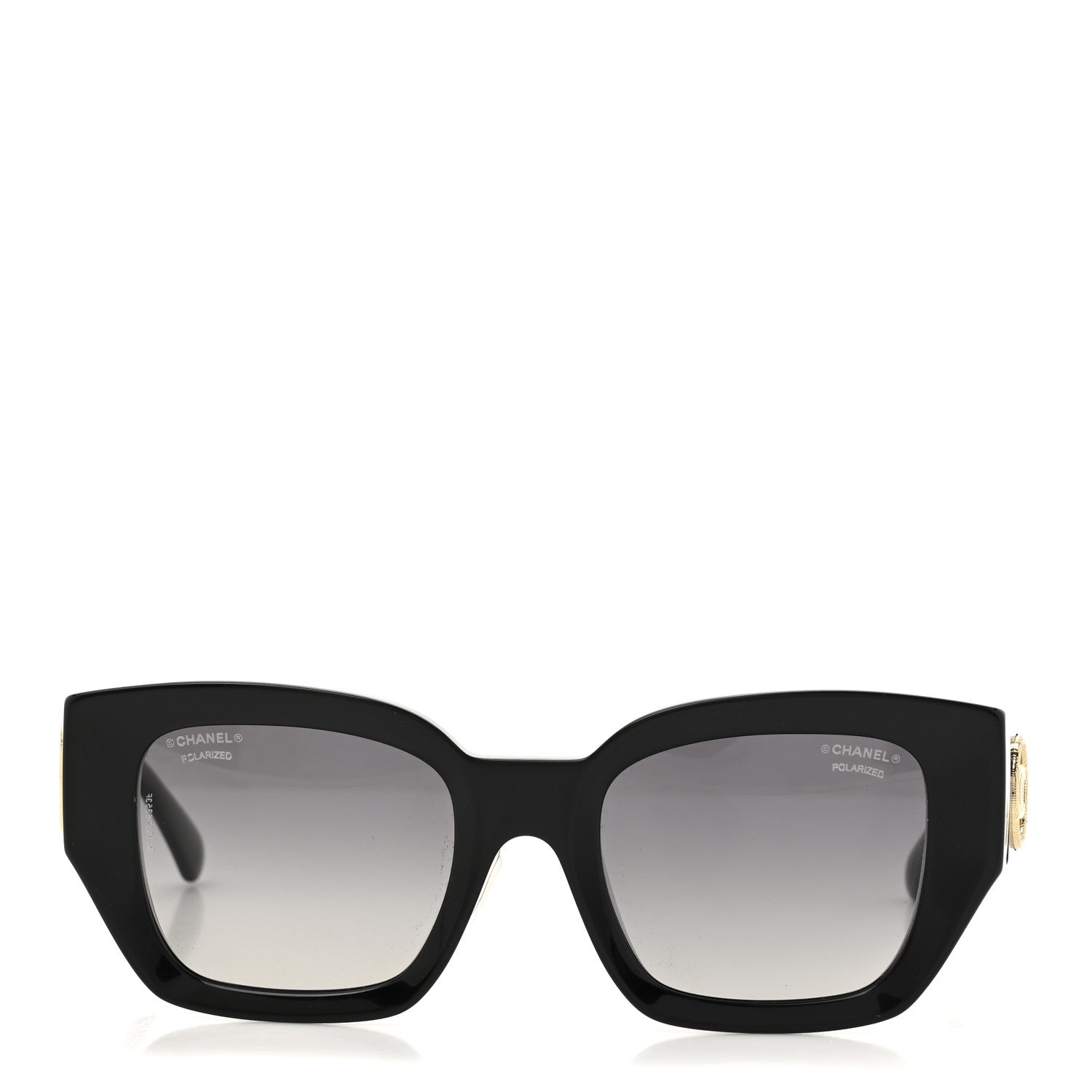 Chanel Acetate Polarized Square Sunglasses 5506-A Black 2 of 7