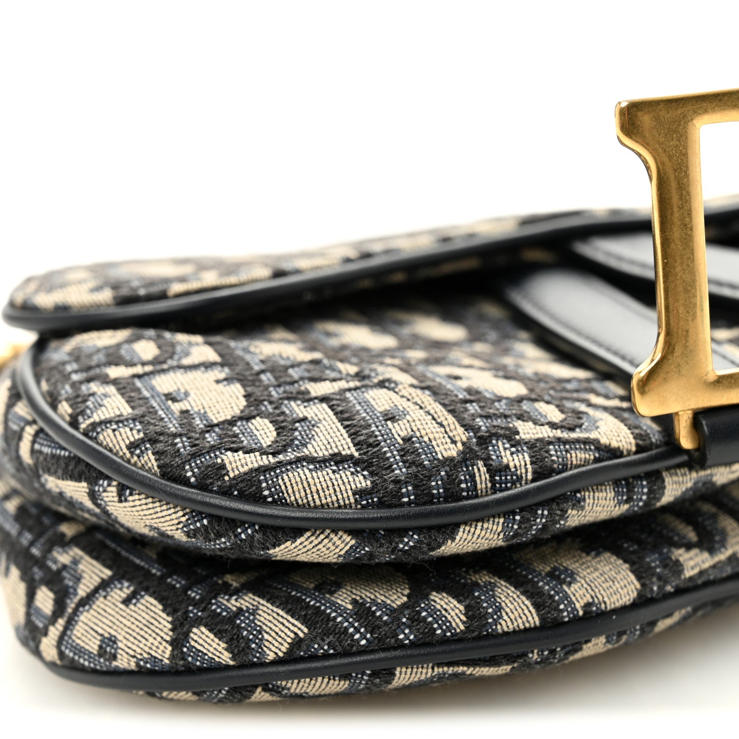 Christian Dior Oblique Mini Saddle Bag Blue 8 of 9
