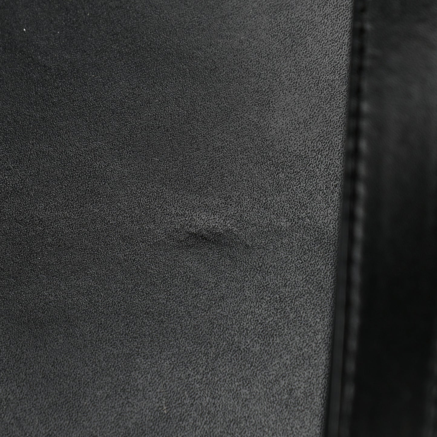 Calfskin Logo Debossed Medium Shopper Tote Black