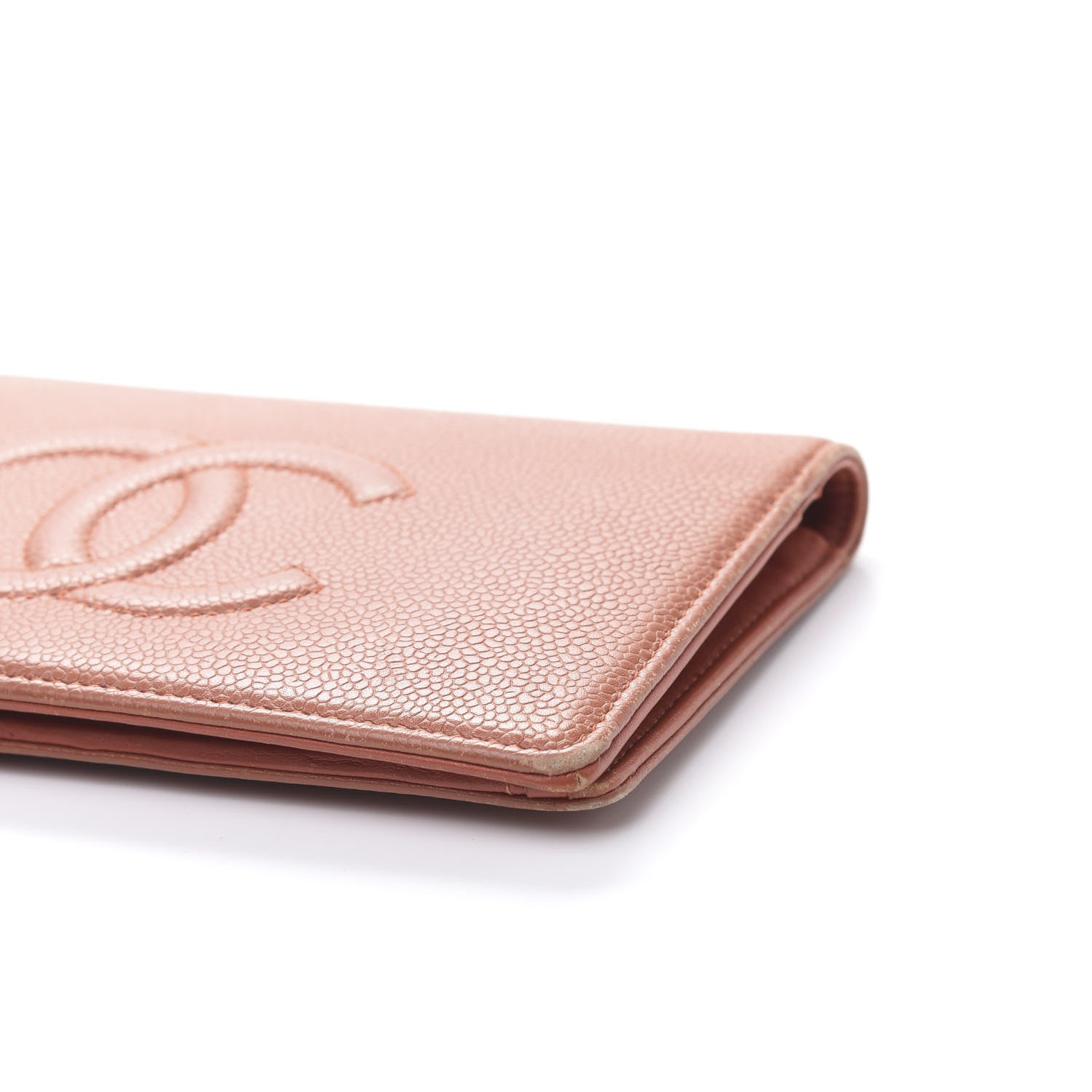 Chanel Caviar Timeless CC Yen Wallet Orange 10 of 13