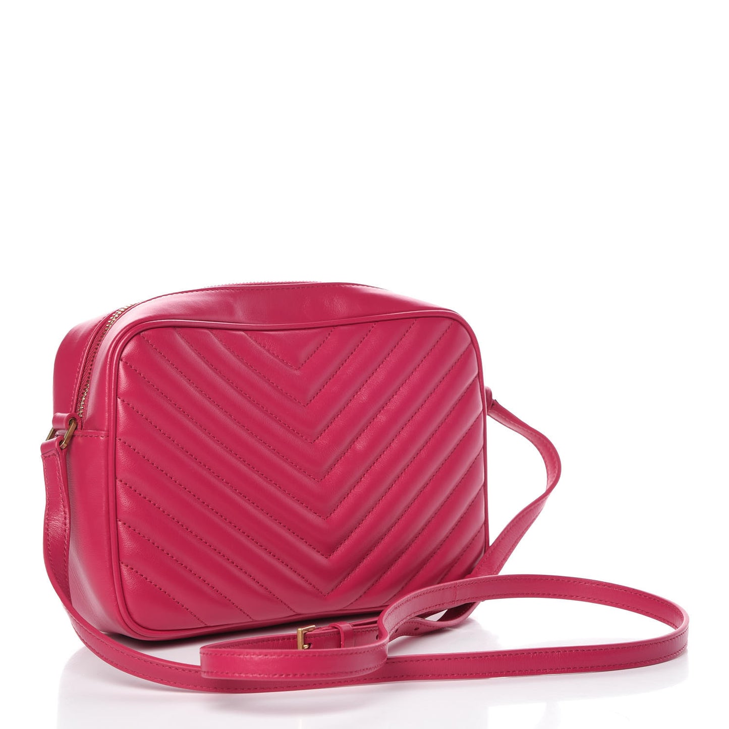 Calfskin Matelasse Monogram Lou Camera Bag Bright Pink