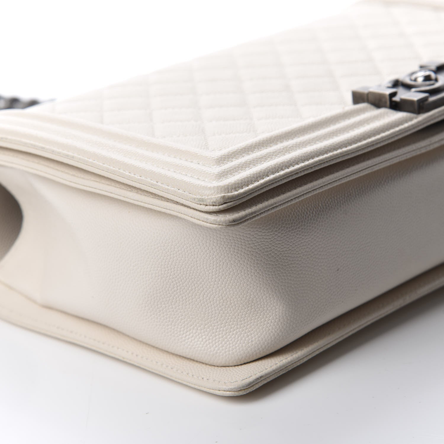 Chanel Caviar Quilted New Medium Boy Flap White 6 of 13