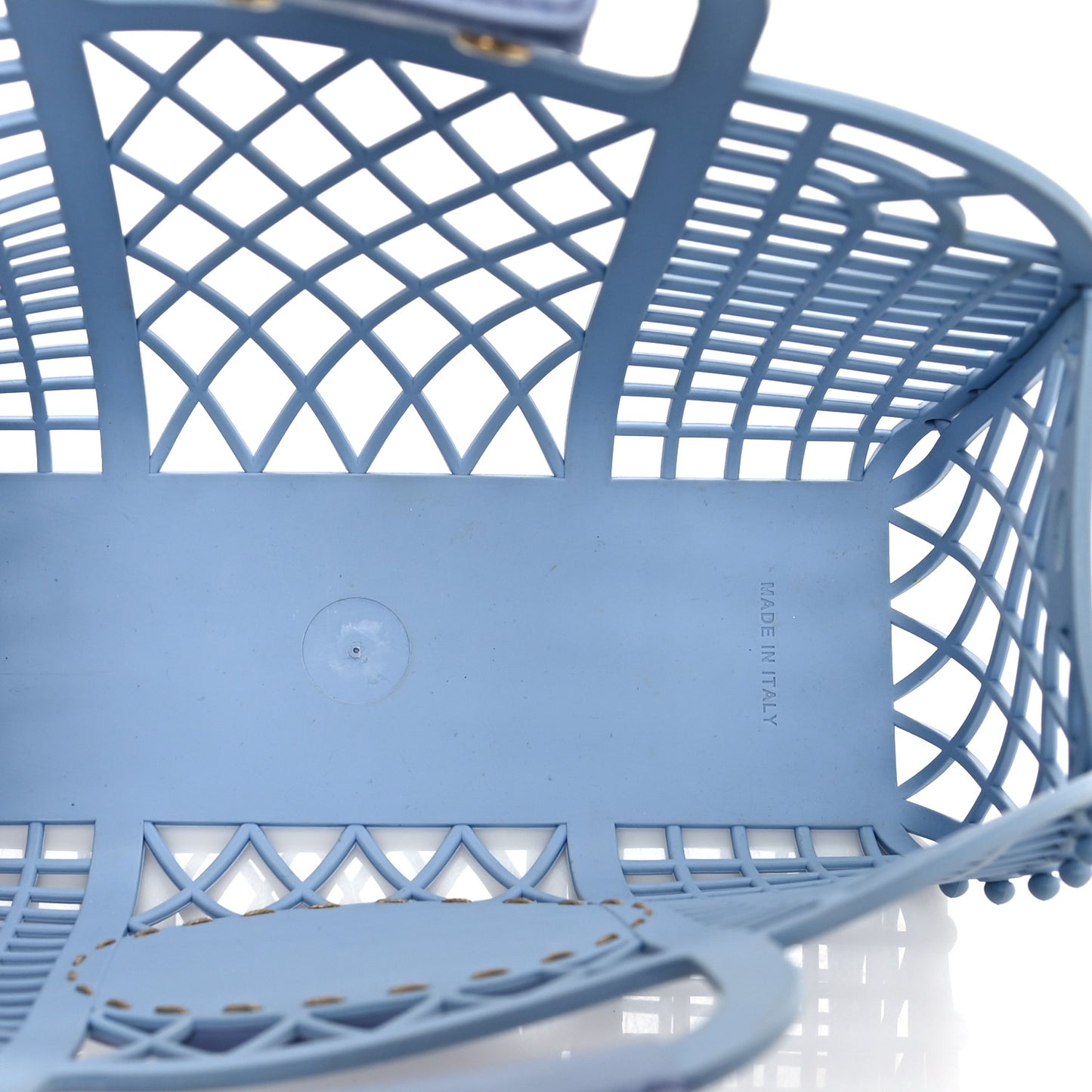 Recycled Plastic Vitello Liberty Matte Small Fendi Basket Light Blue