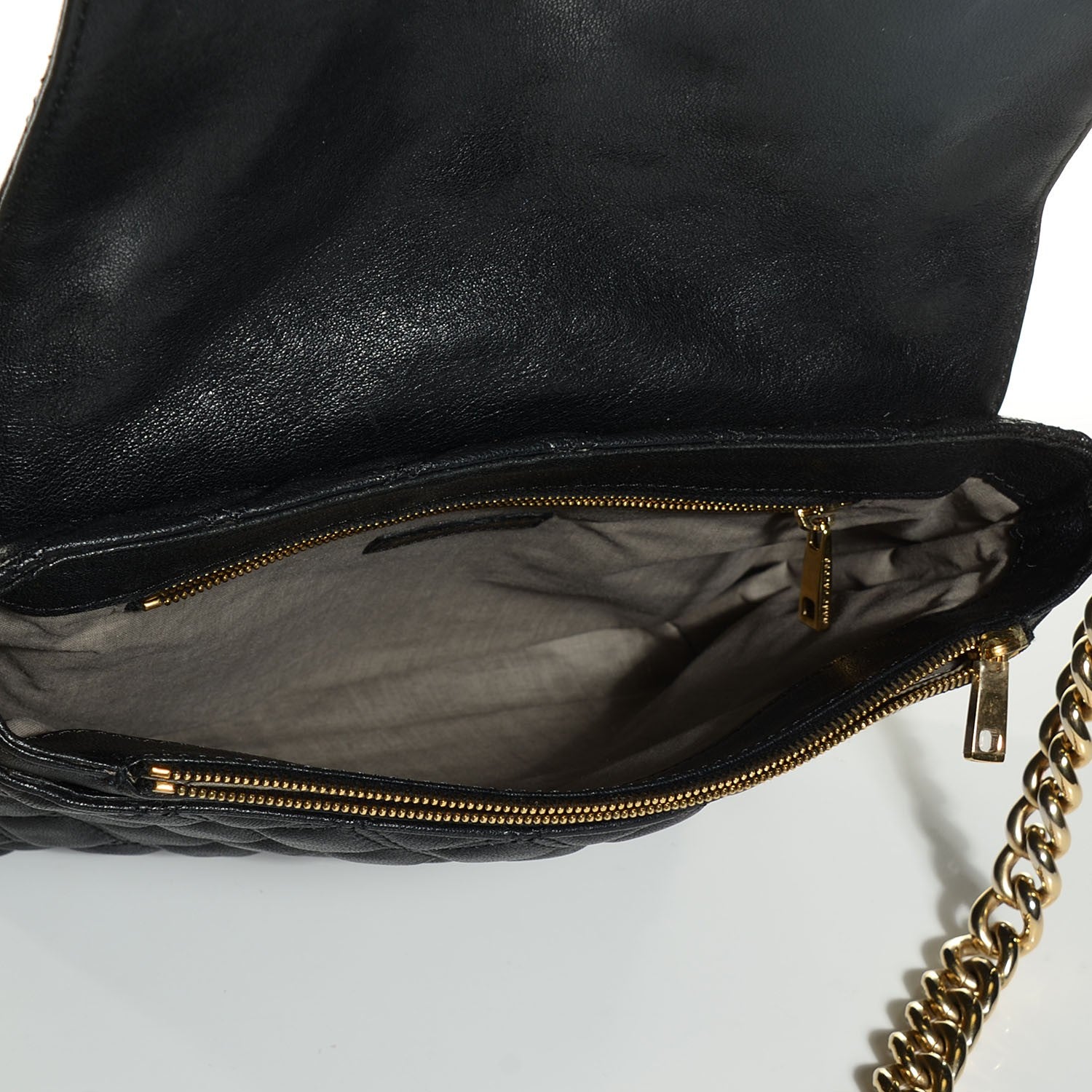 Marc Jacobs Lacquered Lambskin Quilted The Large Single Flap Black 5 of 8