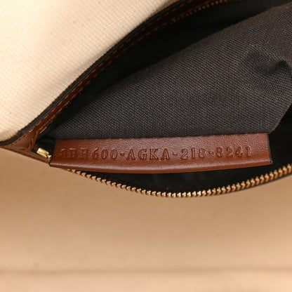 Fendi X SARA COLEMAN Canvas Vitello King Seta FF Fish Eye Embroidered Baguette Grezzo Multicolor Ghianda 7 of 14