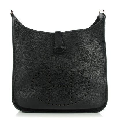 Hermes Taurillon Clemence Evelyne PM Black 1 of 10