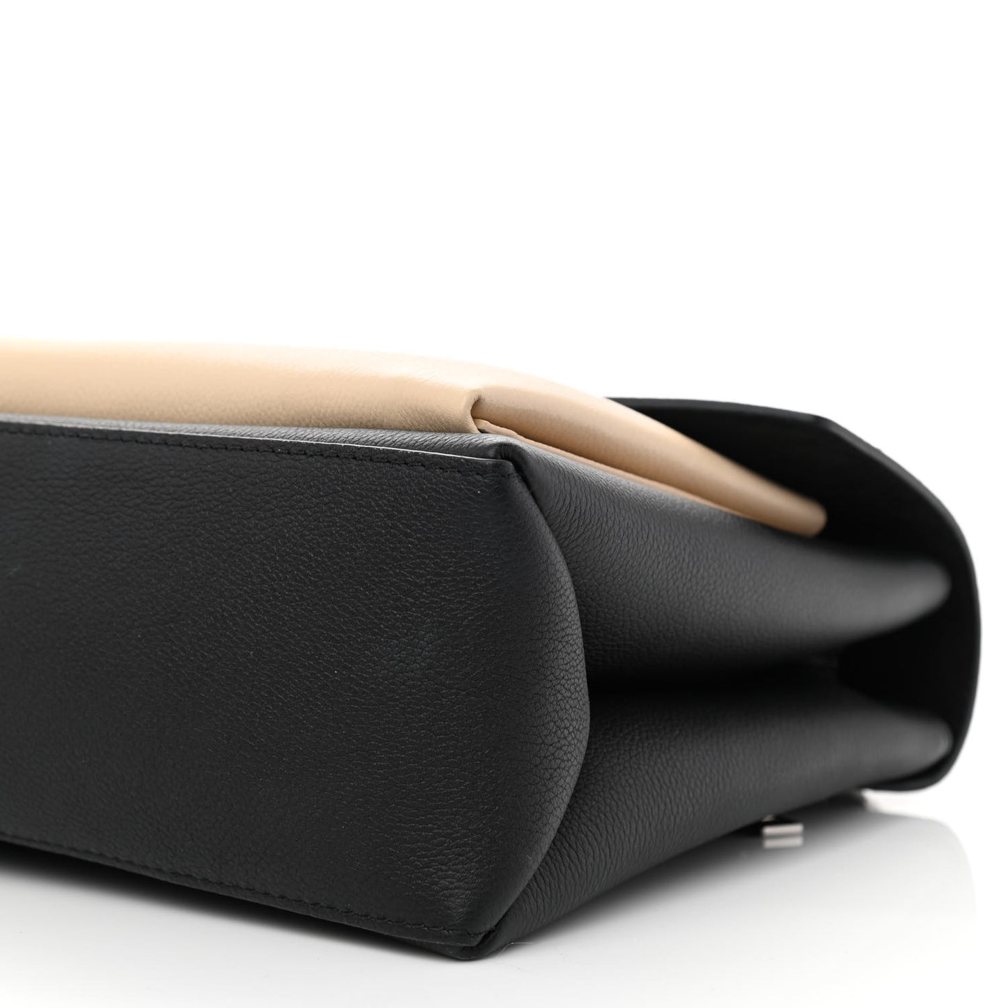 Soft Calfskin My Lockme Top Handle Vanille Black
