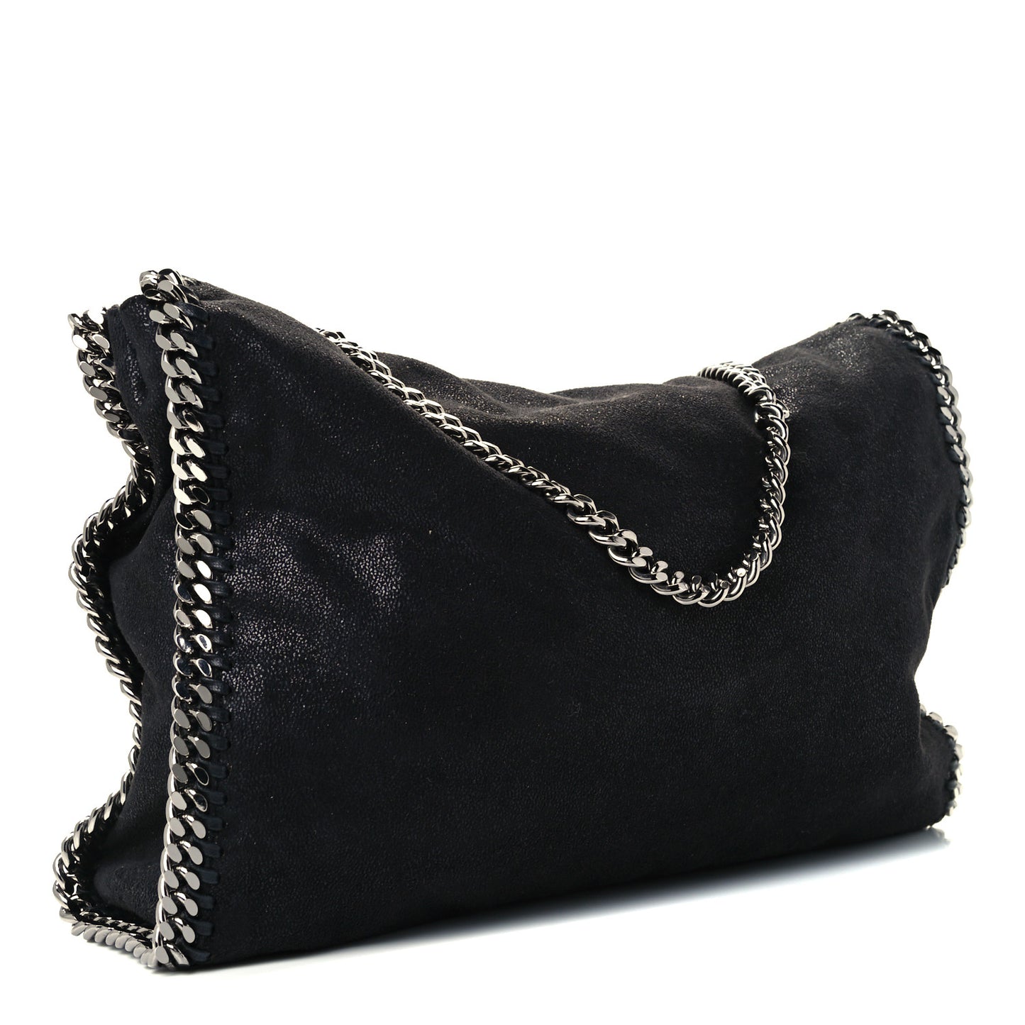 Shaggy Deer Falabella Fold Over Tote Black