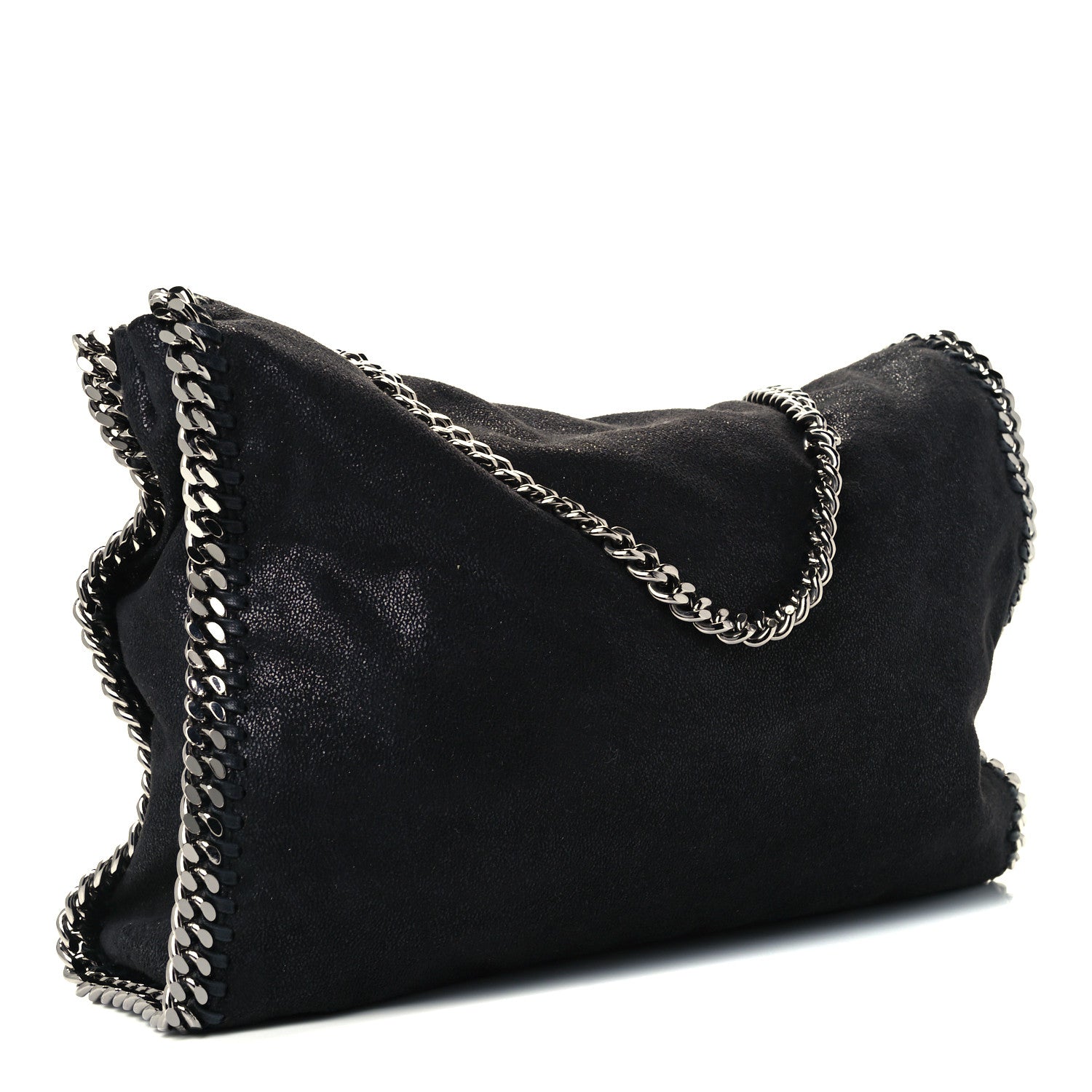 Stella McCartney Shaggy Deer Falabella Fold Over Tote Black 3 of 11