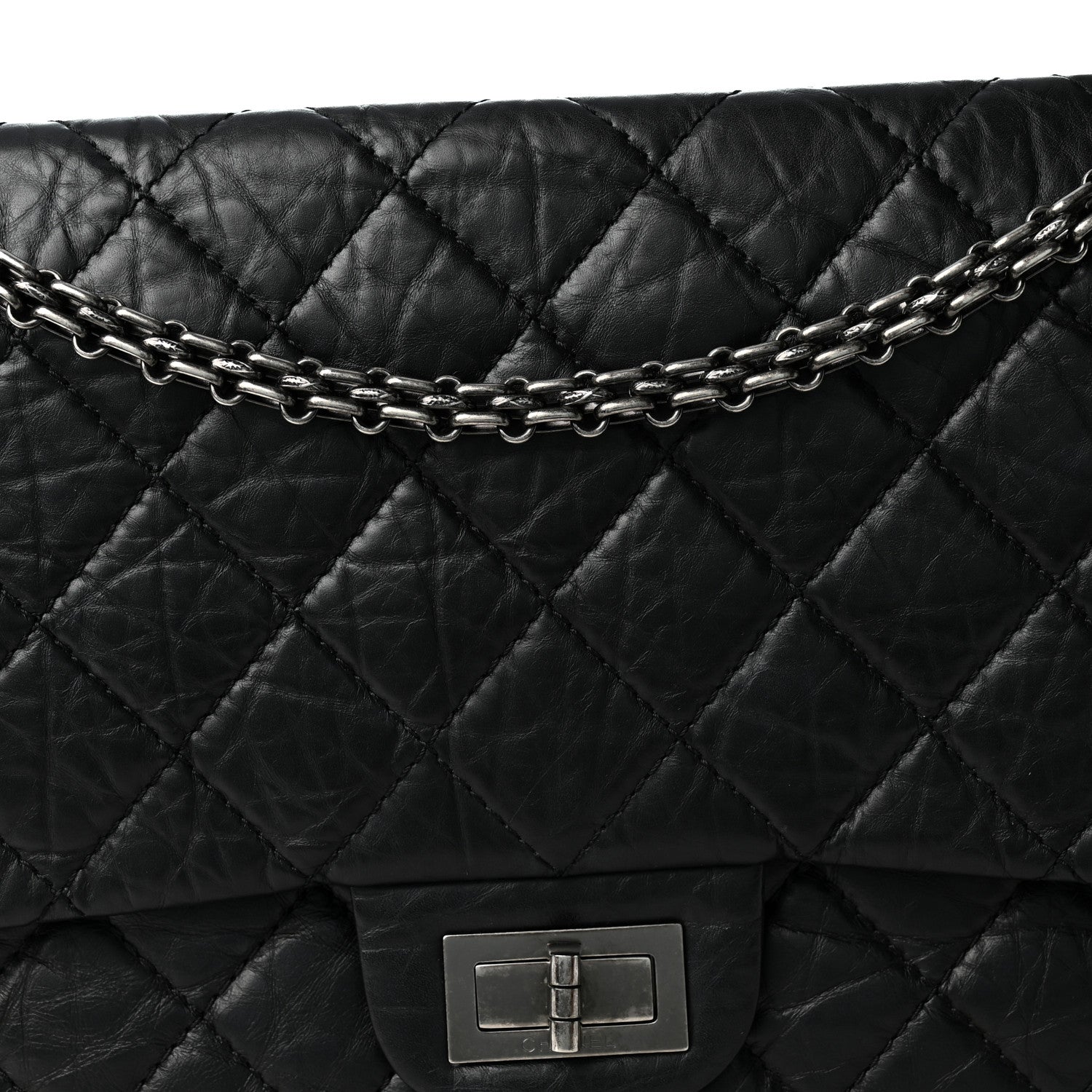 Chanel Aged Calfskin Quilted 2.55 Reissue 227 Flap Black 7 of 9