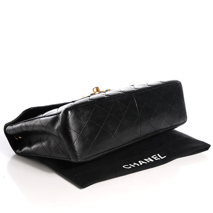 Chanel Lambskin Quilted Jumbo Flap Black 4 of 9