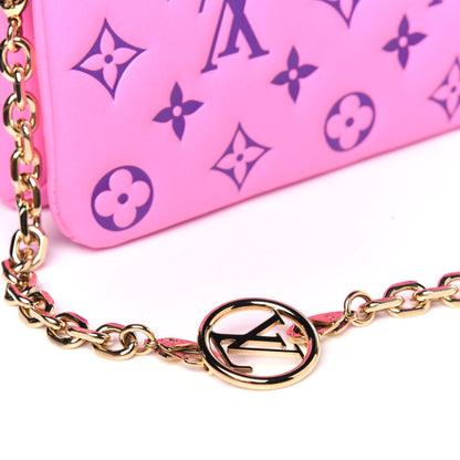 Louis Vuitton Lambskin Embossed Monogram Vuittamins Pochette Coussin Rose Violet 11 of 11