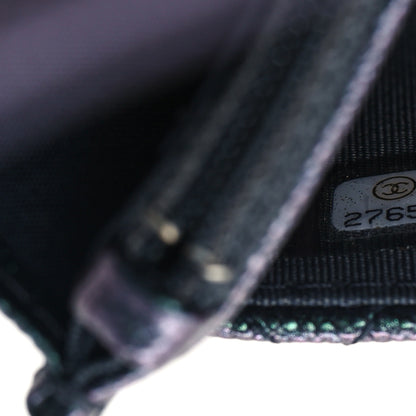Chanel Iridescent Caviar Quilted Wallet on Chain WOC Dark Blue 8 of 13