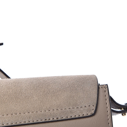 Chloe Suede Calfskin Mini Faye Shoulder Bag Motty Grey 12 of 15
