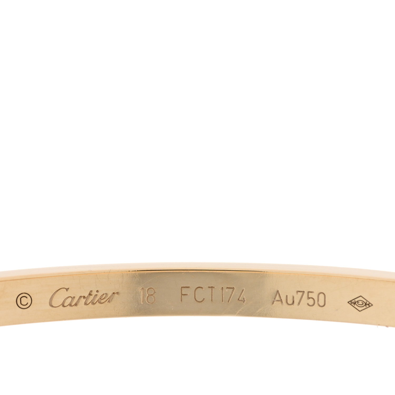 Cartier 18K Yellow Gold Small LOVE Bracelet 18 4 of 7