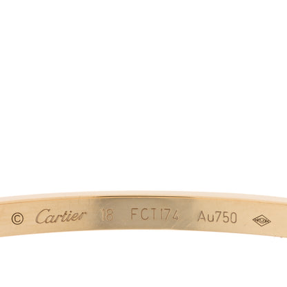 Cartier 18K Yellow Gold Small LOVE Bracelet 18 4 of 7