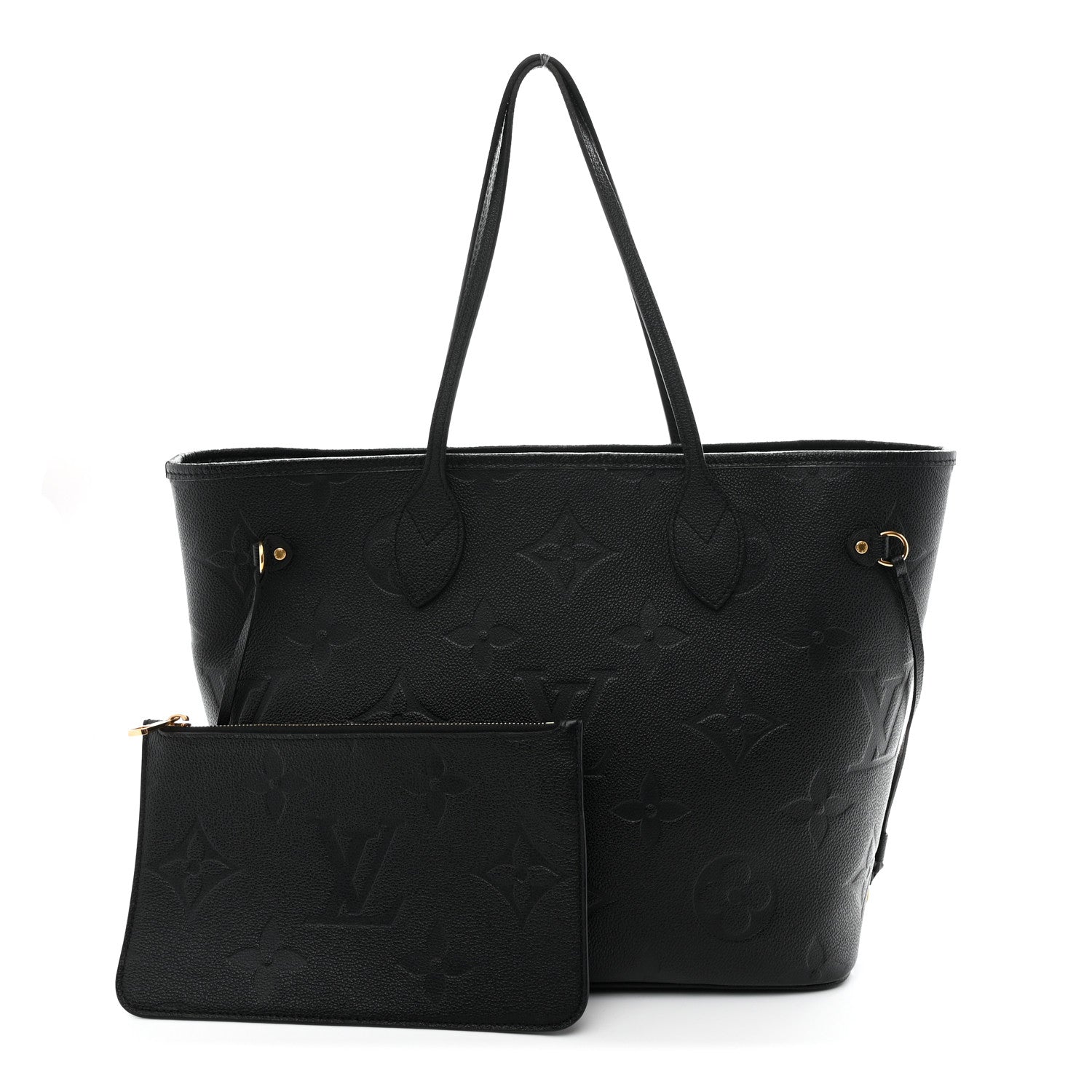 Louis Vuitton Empreinte Monogram Giant Neverfull MM Black Black 3 of 12