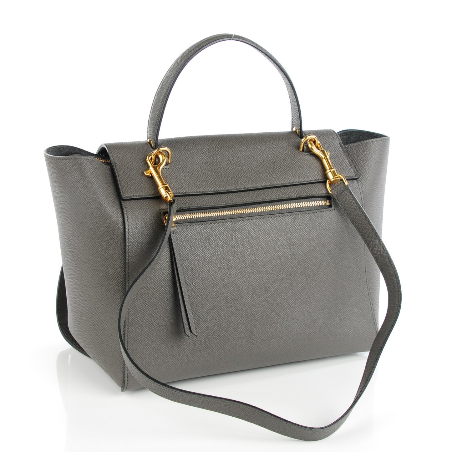 Grained Calfskin Mini Belt Bag Grey