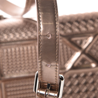 Christian Dior Metallic Patent Micro-Cannage Medium Diorama Flap Bag Hyper Pink 16 of 18