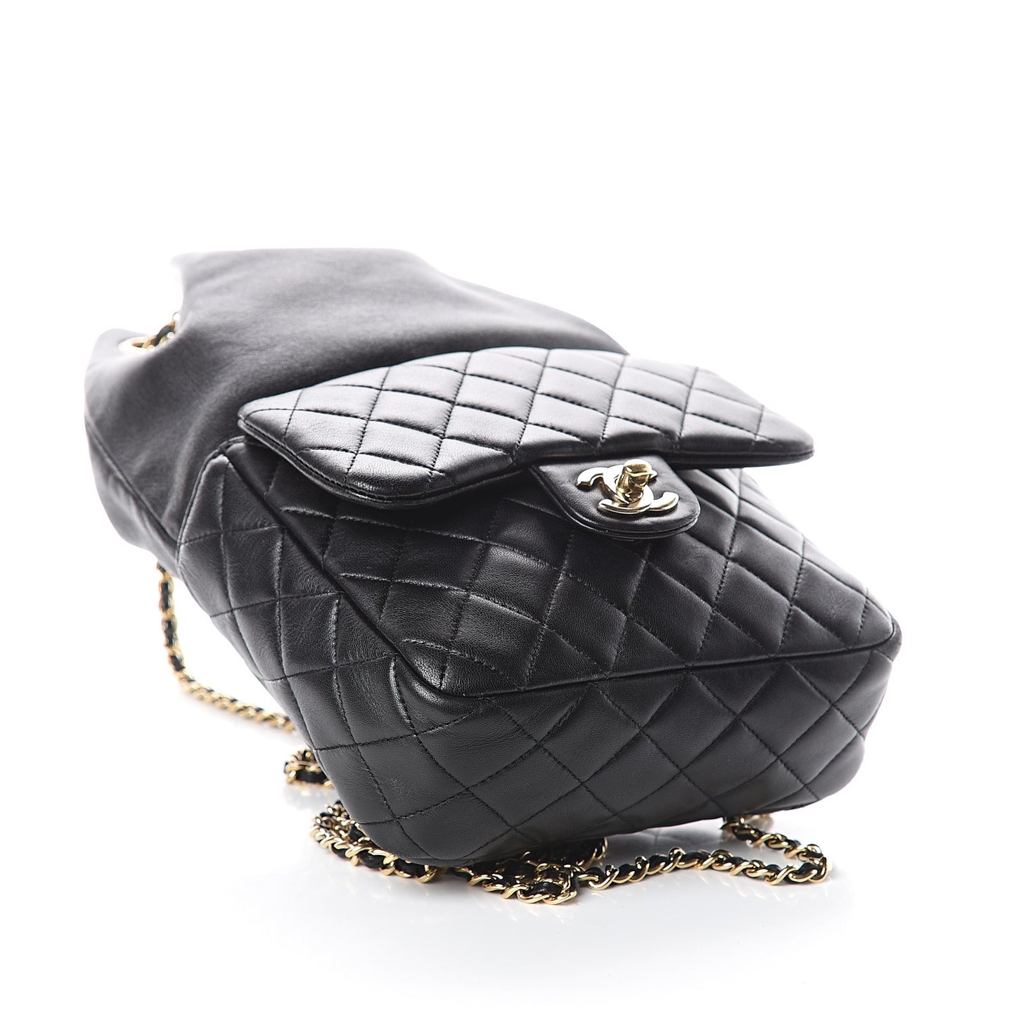 Lambskin Quilted Small in Seoul Backpack Black