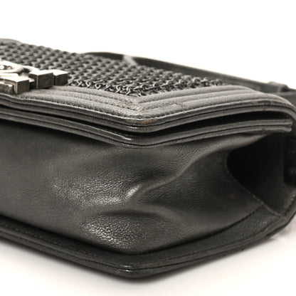 Chanel Goatskin Quilted Small Chain Mail Boy Flap Grey 10 of 10